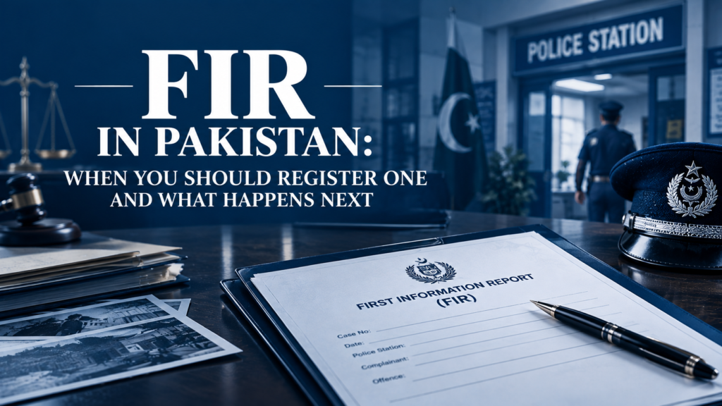 FIR in Pakistan When You Should Register One and What Happens Next