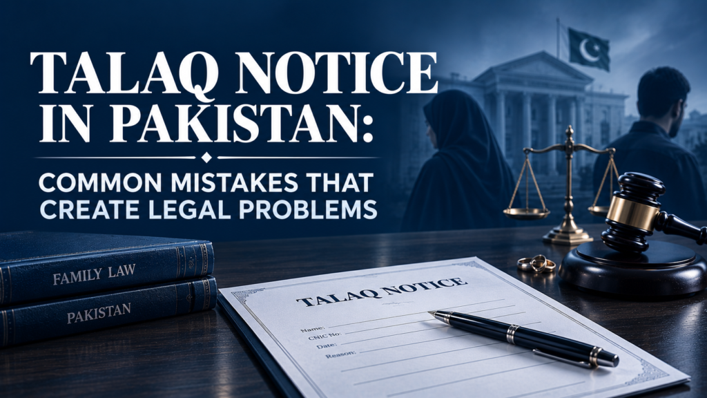 Talaq Notice in Pakistan Common Mistakes That Create Legal Problems